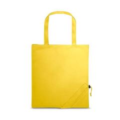 Vue Sac pliable 190T - Shops de couleur jaune| Krokrodeal