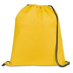 Vue Sac à dos 210D avec cordons de serrage noirs - Carnaby de couleur jaune| Krokrodeal