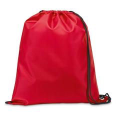 Vue Sac à dos 210D avec cordons de serrage noirs - Carnaby de couleur rouge| Krokrodeal