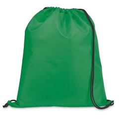 Vue Sac à dos 210D avec cordons de serrage noirs - Carnaby de couleur vert| Krokrodeal