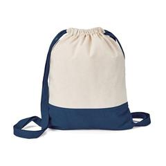 Vue Sac type sac-à-dos 100% coton (180 g/m²) - Romford de couleur bleu| Krokrodeal