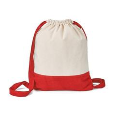 Vue Sac type sac-à-dos 100% coton (180 g/m²) - Romford de couleur rouge| Krokrodeal