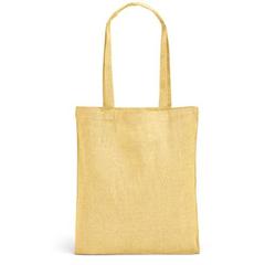 Vue Sac avec coton recyclé (140 g/m²) - Rynek de couleur jaune| Krokrodeal
