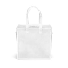 Vue Sac non tissé laminé brillant (140 g/m²) - Arasta de couleur blanc| Krokrodeal