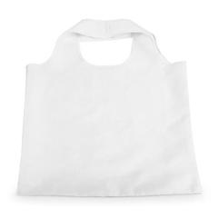 Vue Sac pliable en polyester 190T - Fola de couleur blanc| Krokrodeal