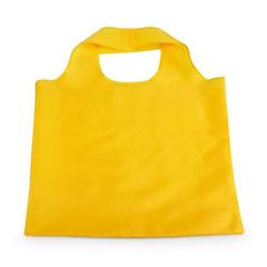 Vue Sac pliable en polyester 190T - Fola de couleur jaune| Krokrodeal