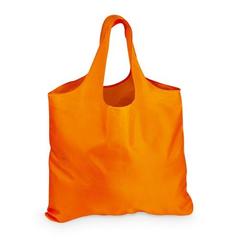 Vue Sac pliable en polyester 190T - Fola de couleur orange| Krokrodeal