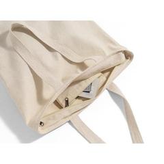 Vue Sac 100% coton avec fermeture éclair (280 g/m²) - Hackney de couleur beige| Krokrodeal