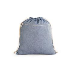 Vue Sac à dos en coton recyclé (140 g/m²) - Chancery de couleur bleu| Krokrodeal
