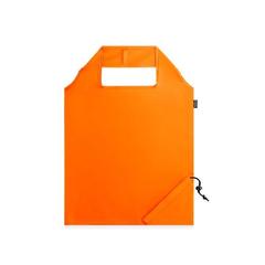 Vue Sac pliable en rPET 190T - Beira de couleur orange| Krokrodeal
