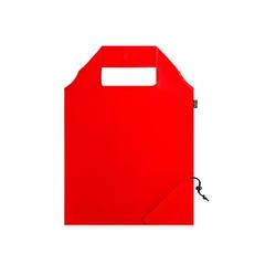 Vue Sac pliable en rPET 190T - Beira de couleur rouge| Krokrodeal