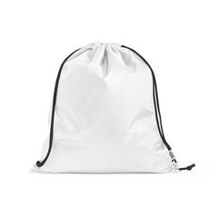 Vue Sac à dos en rPET 190T - Pemba de couleur blanc| Krokrodeal