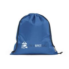 Vue Sac à dos en rPET 190T - Pemba de couleur bleu| Krokrodeal