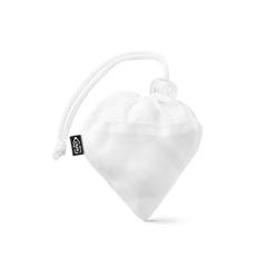 Vue Sac pliant en rPET avec pochette en rPET 190T - Bolzano de couleur blanc| Krokrodeal