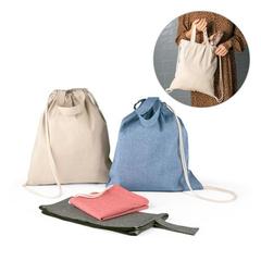 Vue générale Sac à dos en coton recyclé (140 g/m²) - Rissani | Krokrodeal