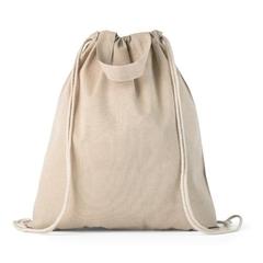 Vue Sac à dos en coton recyclé (140 g/m²) - Rissani de couleur beige| Krokrodeal
