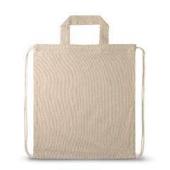 Vue Sac à dos en coton recyclé (140 g/m²) - Rissani de couleur beige| Krokrodeal