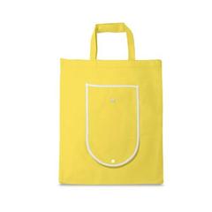 Vue Sac pliant en non-tissé (80 g/m²) - Arlon de couleur jaune| Krokrodeal