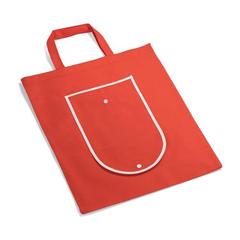 Vue Sac pliant en non-tissé (80 g/m²) - Arlon de couleur rouge| Krokrodeal