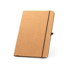 Vue Bloc-notes A5 en 75% cuir recyclé avec pages lignées - Matisse de couleur marron| Krokrodeal