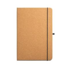Vue Bloc-notes A5 en 75% cuir recyclé avec pages lignées - Matisse de couleur marron| Krokrodeal