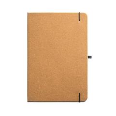Vue Bloc-notes A5 en 75% cuir recyclé avec pages lignées - Matisse de couleur marron| Krokrodeal