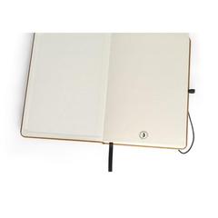 Vue Bloc-notes A5 en 75% cuir recyclé avec pages lignées - Matisse de couleur marron| Krokrodeal
