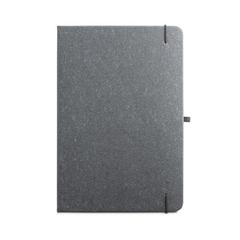 Vue Bloc-notes A5 en 75% cuir recyclé avec pages lignées - Matisse de couleur noir| Krokrodeal