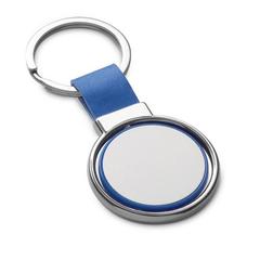 Vue Porte-clés en métal et PU - Albright de couleur bleu| Krokrodeal