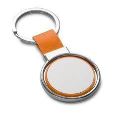 Vue Porte-clés en métal et PU - Albright de couleur orange| Krokrodeal