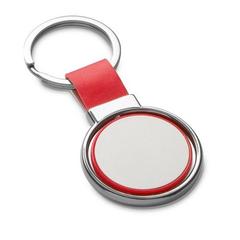 Vue Porte-clés en métal et PU - Albright de couleur rouge| Krokrodeal