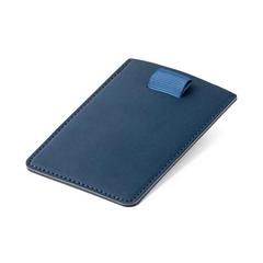 Vue Porte-cartes en PU avec blocage RFID - Poppy de couleur bleu| Krokrodeal