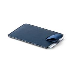 Vue Porte-cartes en PU avec blocage RFID - Poppy de couleur bleu| Krokrodeal