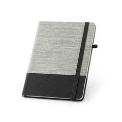 Bloc-notes A5 en fibre de paille et toile de coton - Rousseau publicitaire pas cher