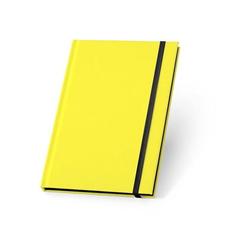 Vue WATTERS. Bloc-notes A5 en PU fluorescent. Feuilles lignées de couleur jaune| Krokrodeal