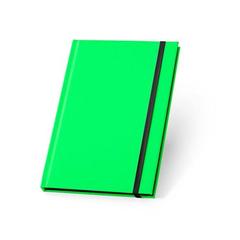 Vue WATTERS. Bloc-notes A5 en PU fluorescent. Feuilles lignées de couleur vert| Krokrodeal