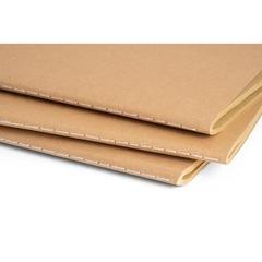 Vue Bloc-notes A4 à couverture cartonnée (250 g/m²) - Alcott a4 de couleur beige| Krokrodeal