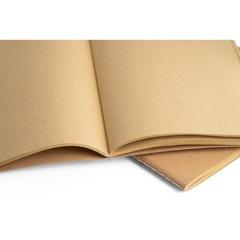 Vue Bloc-notes A5 à couverture cartonnée (250 g/m²) - Alcott a5 de couleur beige| Krokrodeal