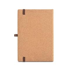 Vue Carnet A5 en feuilles de bambou et de liège avec pages lignées - Orwell de couleur beige| Krokrodeal