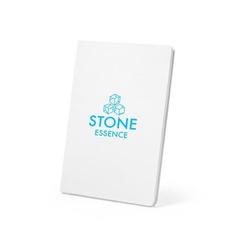 Vue Carnet A5 avec couverture resistante à l'eau - Crane de couleur blanc| Krokrodeal