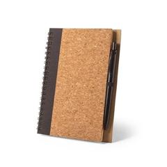 Carnet B6 en liège et rPET avec stylo bille - Vicente publicitaire pas cher