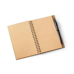 Vue Carnet B6 en liège et rPET avec stylo bille - Vicente de couleur noir| Krokrodeal