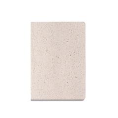 Vue Bloc-notes A5 avec couverture semi-rigide en matière organique d'éléphant (95%) - Organic semi-rigid de couleur beige| Krokrodeal