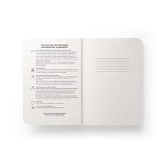 Vue Bloc-notes A5 avec couverture semi-rigide en matière organique d'éléphant (95%) - Organic semi-rigid de couleur beige| Krokrodeal