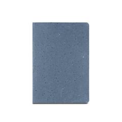 Vue Bloc-notes A5 avec couverture semi-rigide fabriquée à partir de déchets de coques de café (66%) - Coffeepad semi-rigid de couleur bleu| Krokrodeal