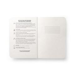 Vue Bloc-notes A5 avec couverture semi-rigide fabriquée à partir de déchets de coques de café (66%) - Coffeepad semi-rigid de couleur bleu| Krokrodeal