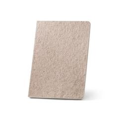 Vue Bloc-notes A5 avec couverture semi-rigide fabriquée à partir de déchets de feuilles de thé (65%) - Teapad semi-rigid de couleur beige| Krokrodeal