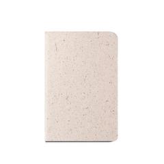 Vue Bloc-notes A6 avec couverture souple fabriquée à partir de matière organique d'éléphant (95%) - Organic soft de couleur beige| Krokrodeal