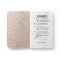 Vue Bloc-notes A6 avec couverture souple fabriquée à partir de déchets de feuilles de thé (65%) - Teapad soft de couleur beige| Krokrodeal