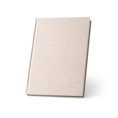 Vue Bloc-notes A5 avec couverture rigide fabriquée à partir de matière organique d'éléphant (95%) - Organic rigid de couleur beige| Krokrodeal
